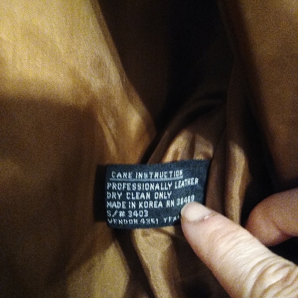 1980"s vintage leather jacket large Vintsge Leather Bomber Brown Caramel - Picture 8 of 14